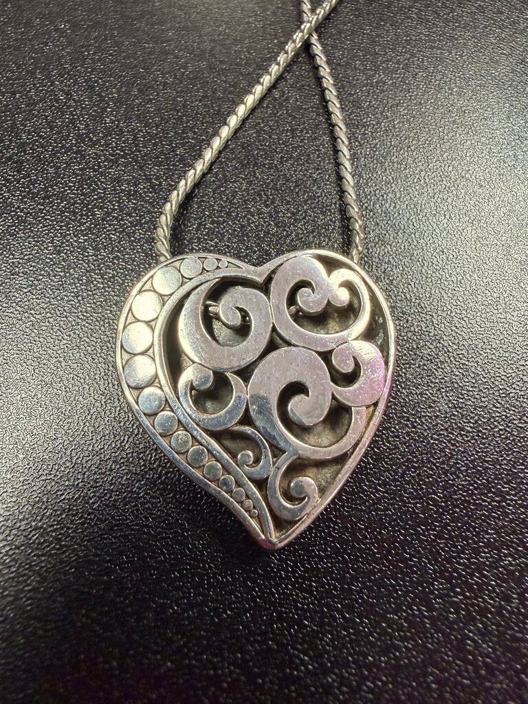 Brighton Heart Swirl Pendant Reversible Necklace