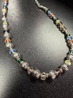 Brighton Multi Color Crystal beaded Silver Tone Necklace