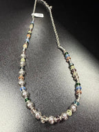 Brighton Multi Color Crystal beaded Silver Tone Necklace