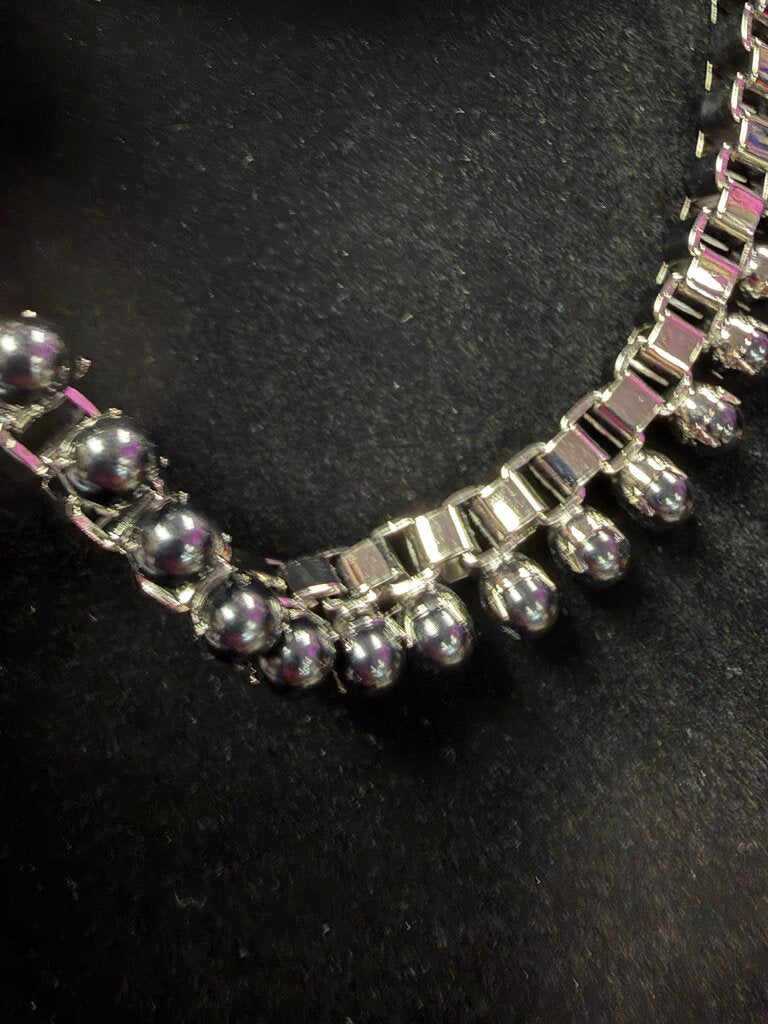 Talbots Gunmetal Gray Metal Chunky Necklace