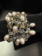 Talbots Multi-Strand Pearl and Bead Bracelet 7'