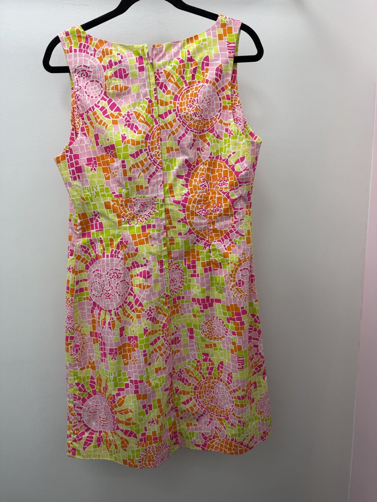 12 Lilly Pulitzer VTGAnna Shift Dress in Rare Pink Sands Sun Salute