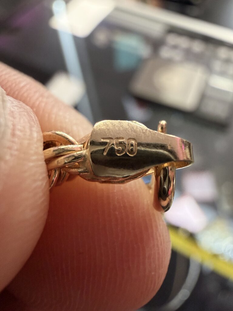 18K Rope Necklace 9.56 Grams 23.5'
