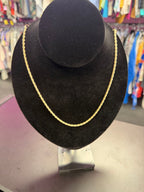 14K Yellow and Rose Gold Beaded Rope Chain 24'