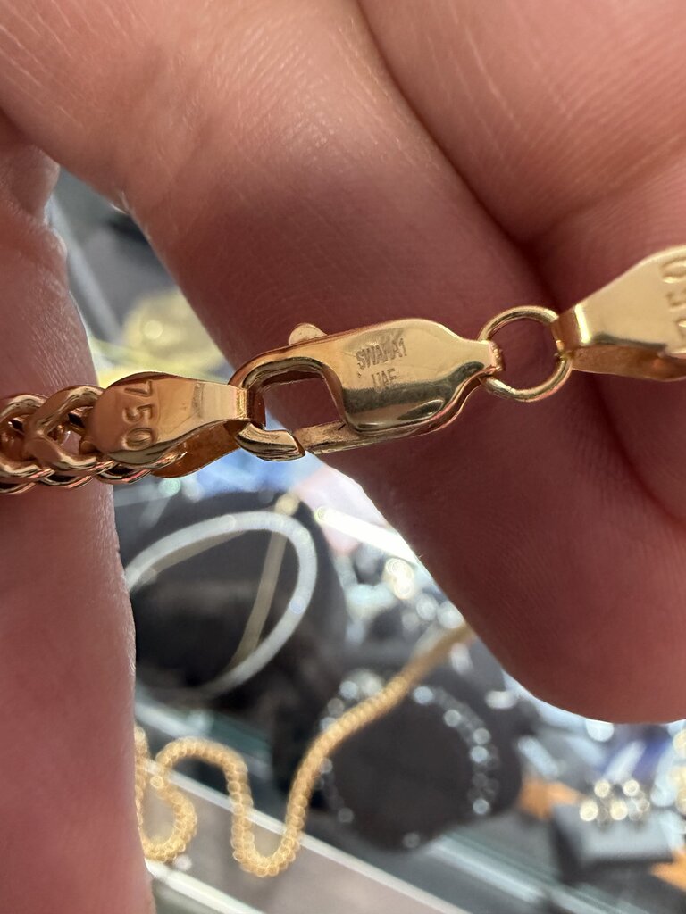 18K Franco/Wheat link Necklace 29' 31.57 Grams
