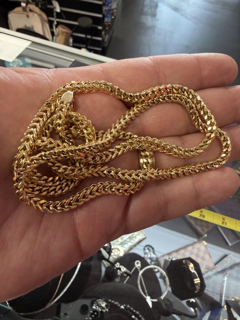 18K Franco/Wheat link Necklace 29' 31.57 Grams