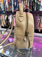 Gucci GG Marmont Backpack Matelasse Quilted Beige Leather with Goldtone Hardware