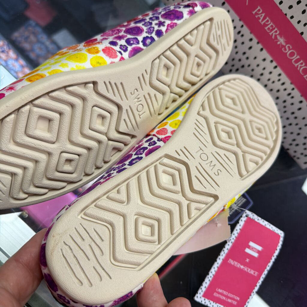 10 Tom's X Paper Source Floral Ombre Slide On Shoe