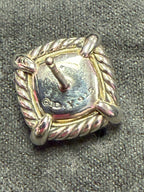 David Yurman VTG Chatelaine Pavé Diamond Bezel 11mm Citrine Ring sz 6
