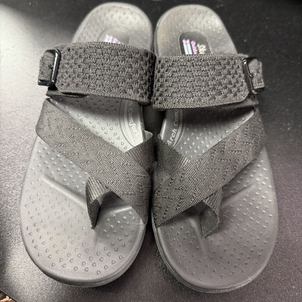 7 Skechers Women's Reggae Cup Coffee Date Slip On Sandals
