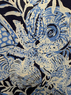 Sm Lilly Pulitzer L/S Cass Bonaire V Neck Dress In Blue Coastal Constellation