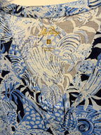 Sm Lilly Pulitzer L/S Cass Bonaire V Neck Dress In Blue Coastal Constellation