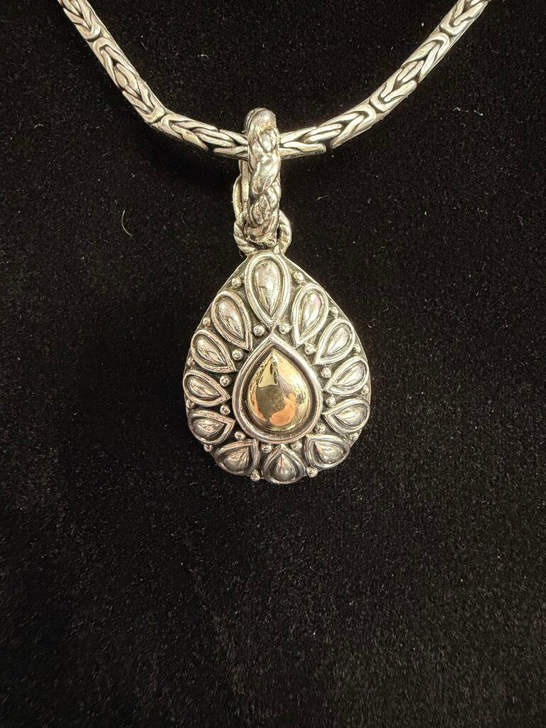 John Hardy 18K/925 20" Necklace with JAI 14k/925 Pendant