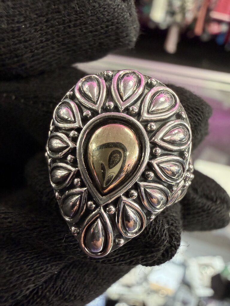 JAI John Hardy 925/14K Thailand "Retired" Petal Statement Ring Sz 7 10.55 Grams