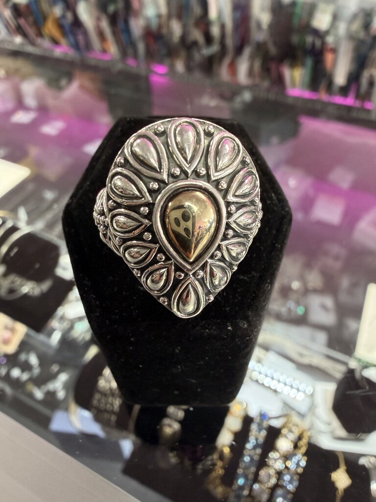 JAI John Hardy 925/14K Thailand "Retired" Petal Statement Ring Sz 7 10.55 Grams