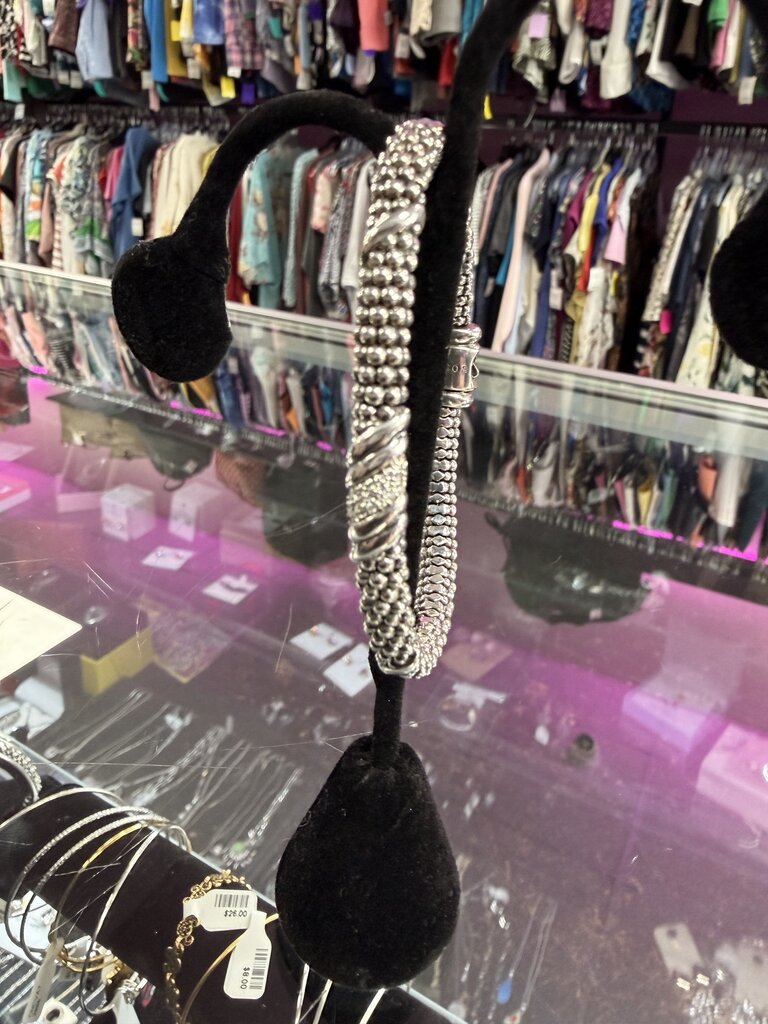 LAGOS Caviar 925 Diamond Pave Rope Bracelet 7"