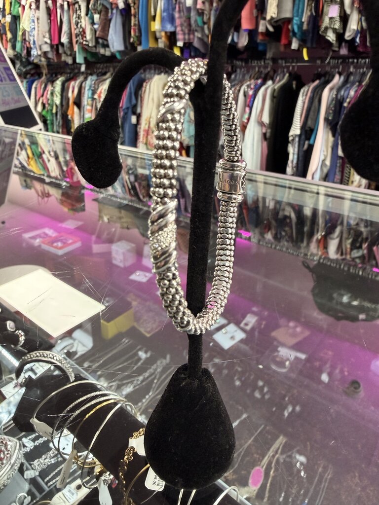LAGOS Caviar 925 Diamond Pave Rope Bracelet 7"
