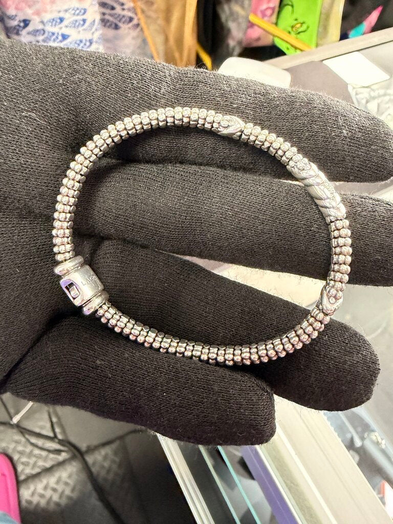 LAGOS Caviar 925 Diamond Pave Rope Bracelet 7"