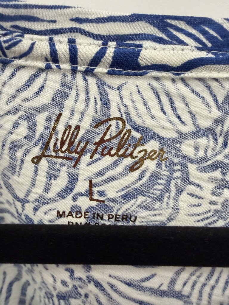LG S/S Lilly Pulitzer Etta Top In Coconut Unforgettable