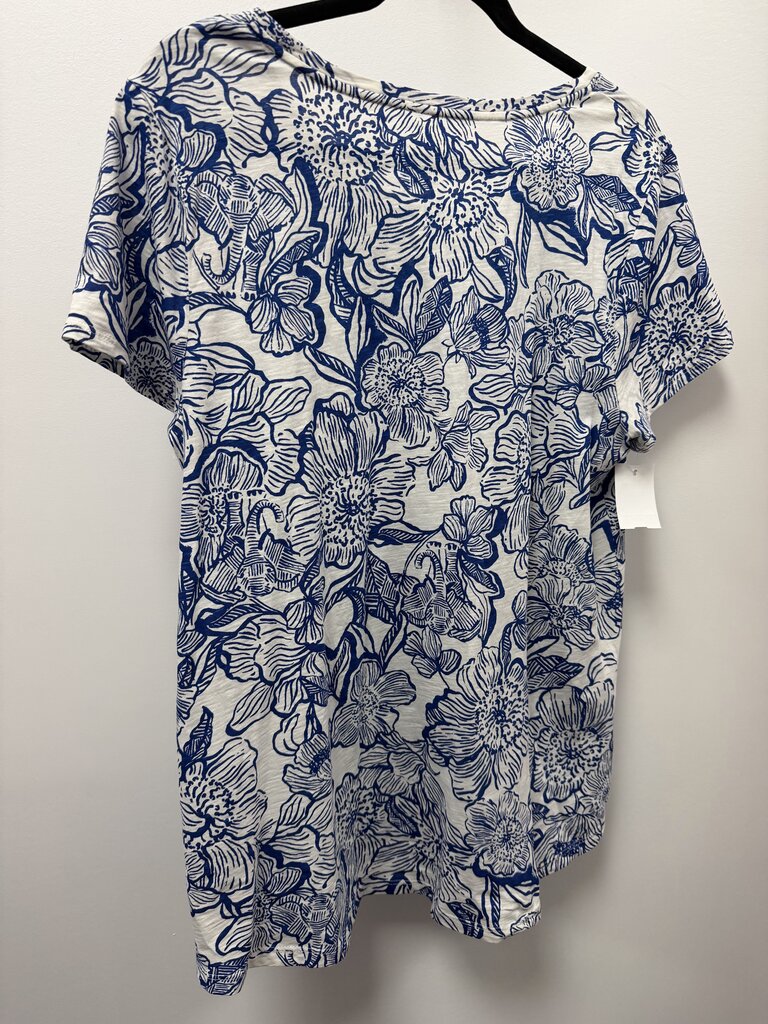 LG S/S Lilly Pulitzer Etta Top In Coconut Unforgettable