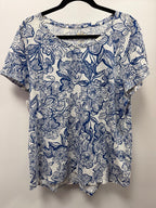 LG S/S Lilly Pulitzer Etta Top In Coconut Unforgettable