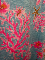 LG S/S Lilly Pulitzer Etta Scoop Top In Multi Royal Coral