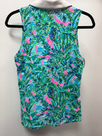 SM Lilly Pulitzer Luxletic Imara Polo Sleeveless Top Blue Horizon Par Fection
