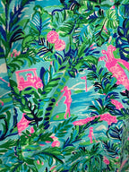 SM Lilly Pulitzer Luxletic Imara Polo Sleeveless Top Blue Horizon Par Fection