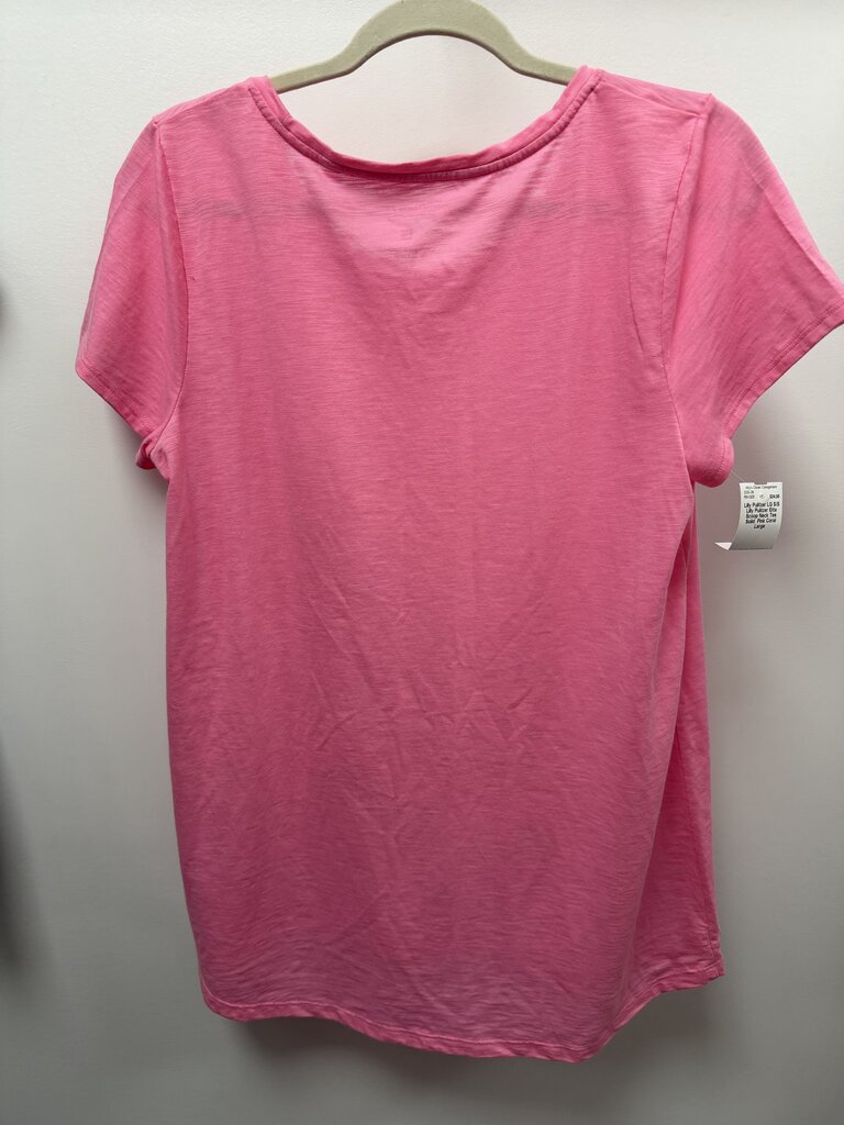 LG S/S Lilly Pulitzer Etta Scoop Neck Tee Solid