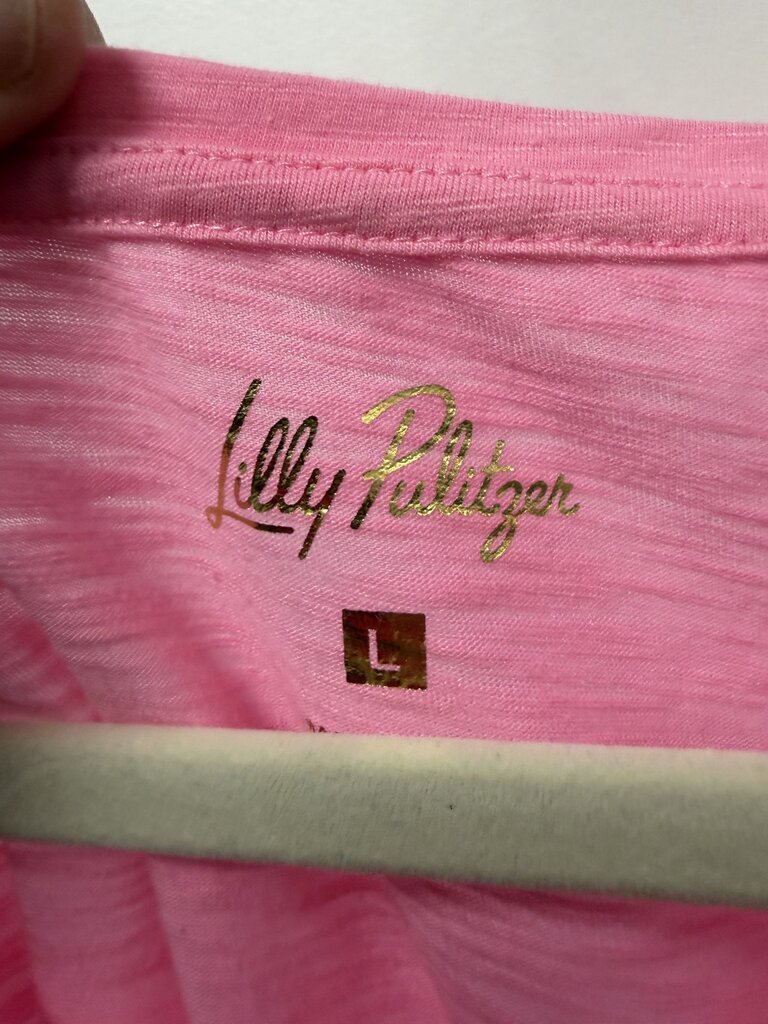 LG S/S Lilly Pulitzer Etta Scoop Neck Tee Solid