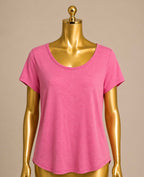 LG S/S Lilly Pulitzer Etta Scoop Neck Tee Solid