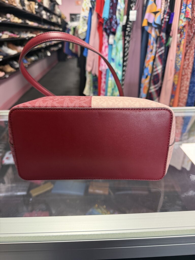 Michael Kors Pratt Medium Two-Tone Logo Shoulder Bag