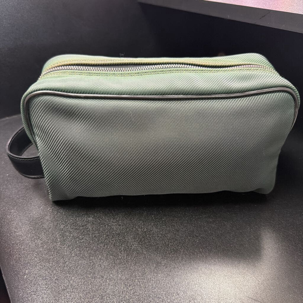 Louis Vuitton Dopp Kit Cloth Leather Trim Small Tolietry Bag
