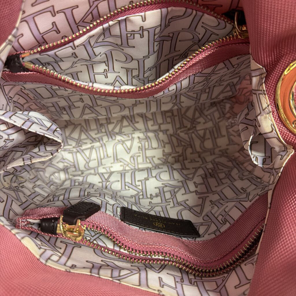JPK Jean Pierre Klifa Nylon Coral Pink Bucket Shoulder Bag