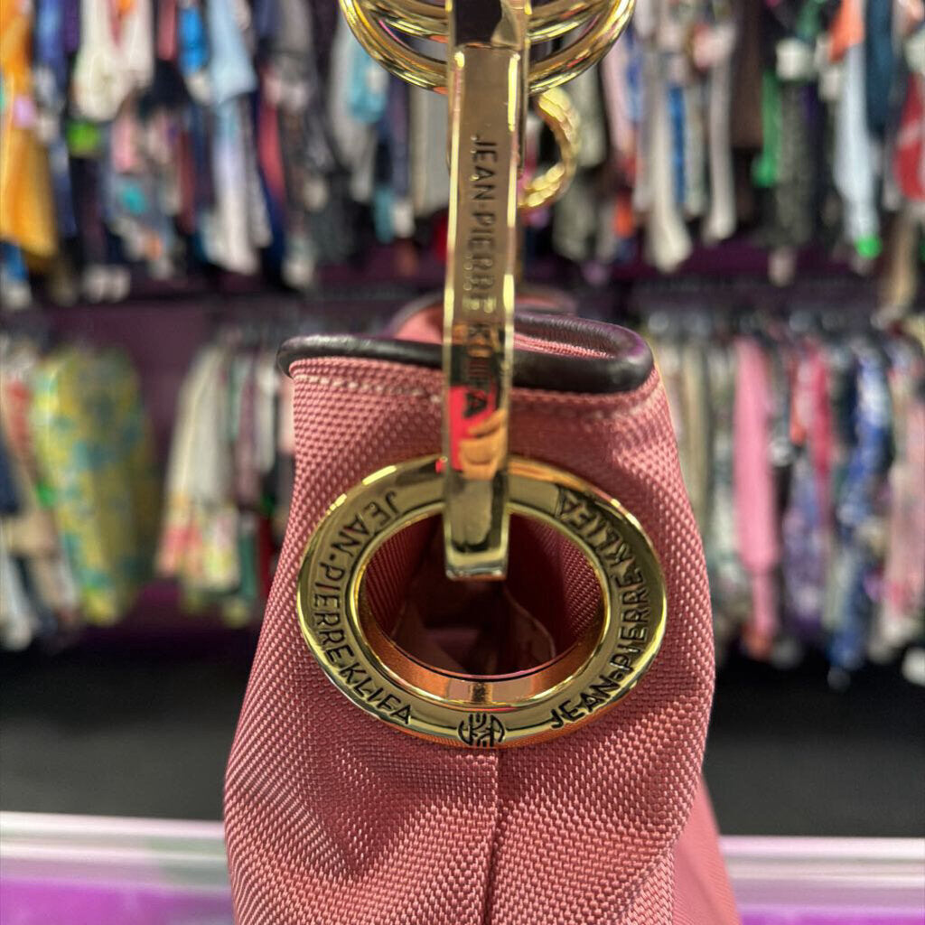 JPK Jean Pierre Klifa Nylon Coral Pink Bucket Shoulder Bag