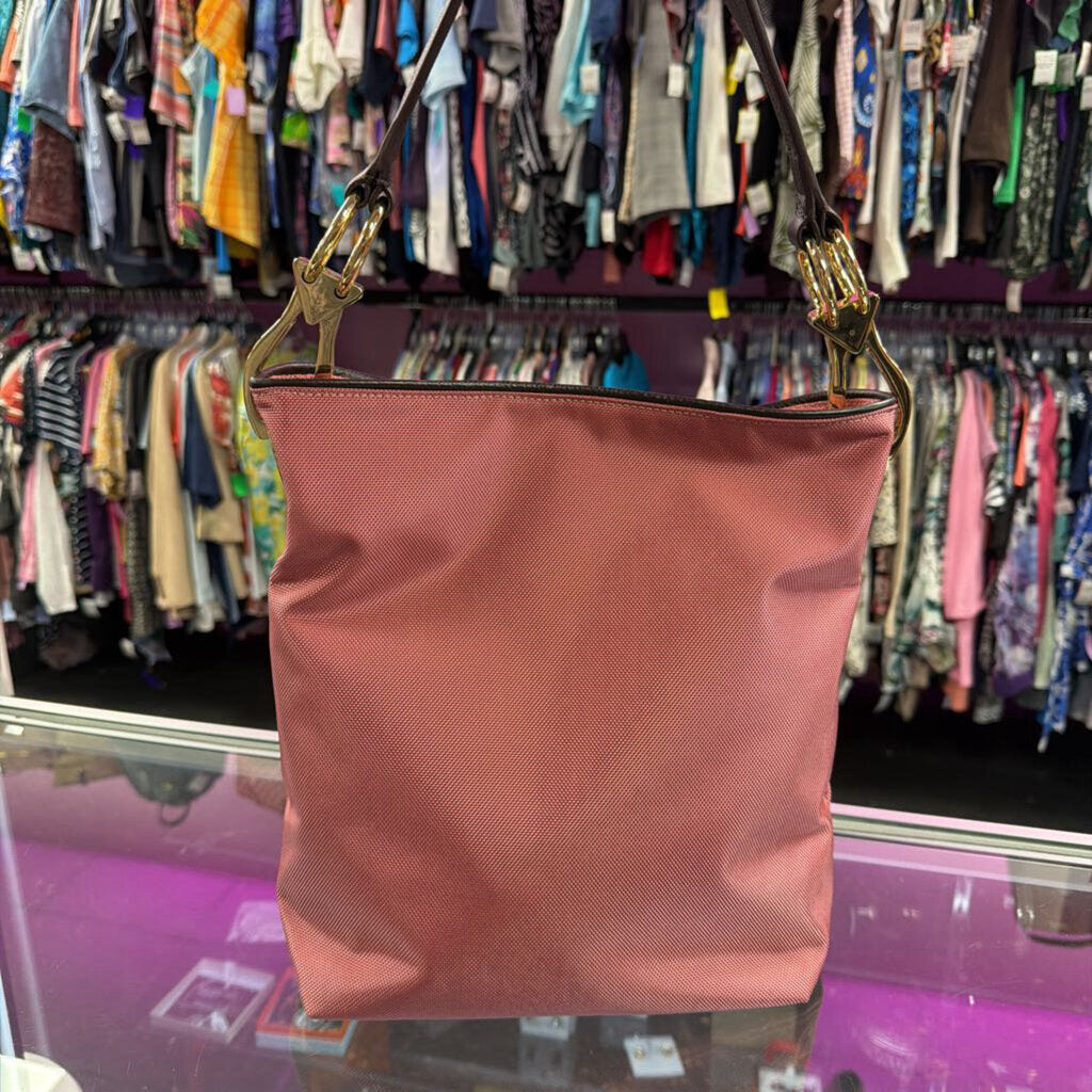 JPK Jean Pierre Klifa Nylon Coral Pink Bucket Shoulder Bag