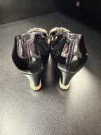 6.5-7/37.5 Gucci GG Canvas Charlotte Horsebit Espadrille Wedg