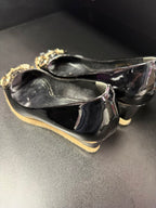 6.5-7/37.5 Gucci GG Canvas Charlotte Horsebit Espadrille Wedg