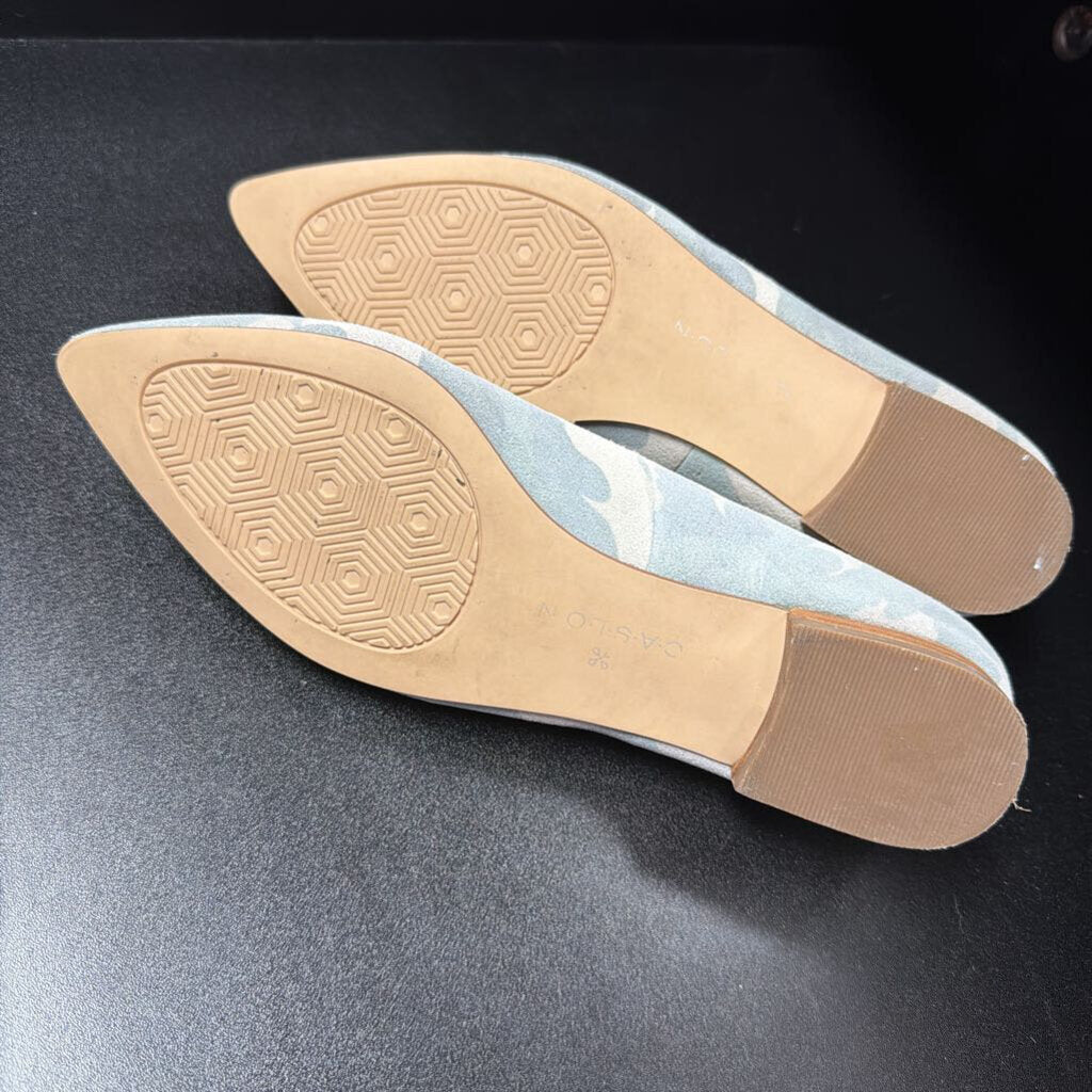 7.5 Caslon Luna Suede Pointed tope Camo Flats