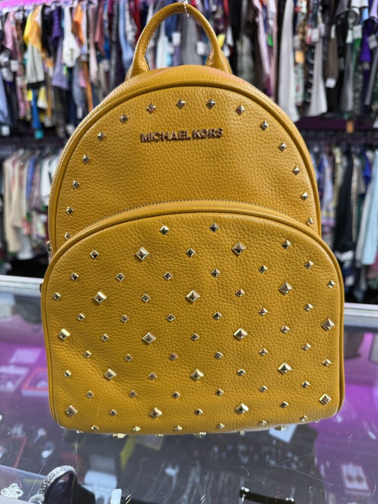 Michael Kors Abbey Studded Pebbled Backpack