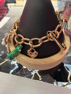 Vintage Betsey Johnson Beach Charm Toggle Bracelet