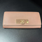 Michael Kors Saffiano Leather Push lock Closure Wallet