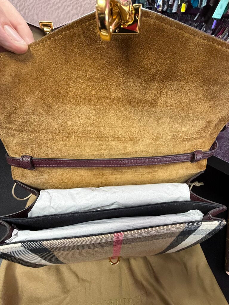 Burberry Derby Calfskin House Check NWT