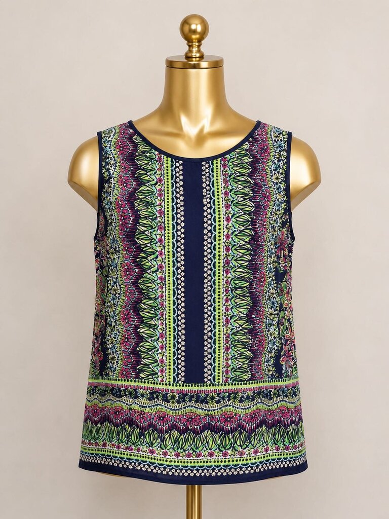 LG Lilly Pulitzer Sleeveless Silk Boho Print