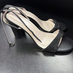 10 DB Studio Rhinestone Peep-Toe Heeled Dress Sandal