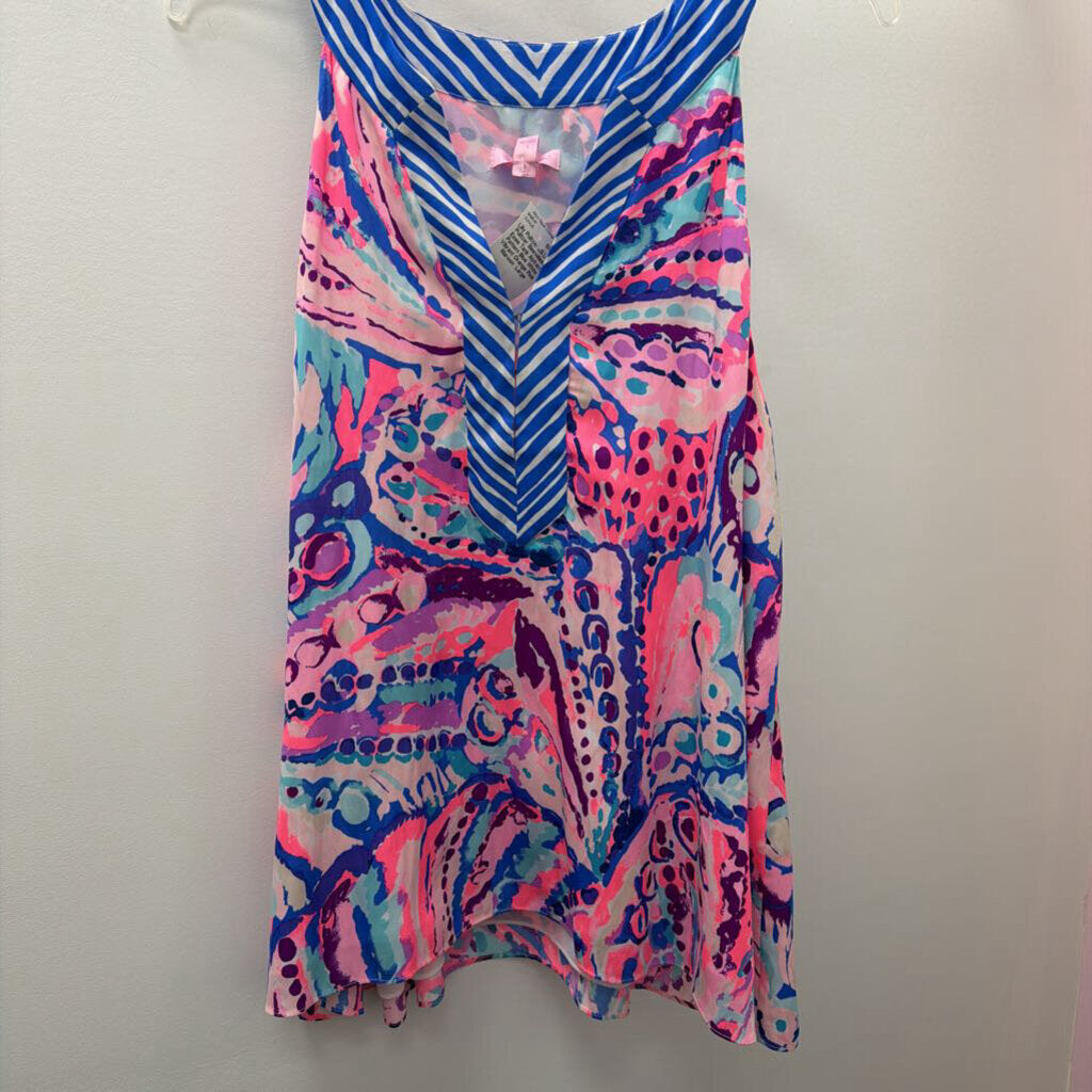 LG Lilly Pulitzer Sleeveless Essie Tank Abtract Pattern