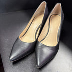 6 Marc Fisher Pointed Leather Block Heel