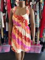 XL Ruffle Sleeve Floral Print M/C Dress