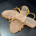 42/10 Rhinestone Ankle Strap Flat Sandal
