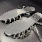42/10 Rhinestone Ankle Strap Flat Sandal
